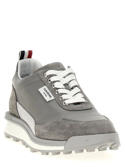 Shop Thom Browne 'alumni' Sneakers In Grey