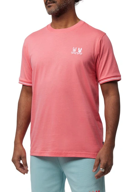 Psycho Bunny Kingwood Embroidered T-shirt In Grapefruit