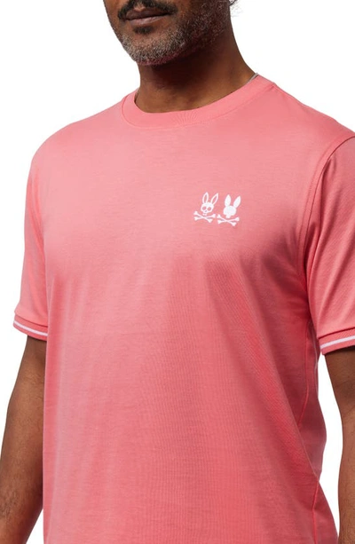 Psycho Bunny Kingwood Embroidered T-shirt In Grapefruit