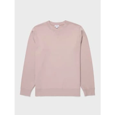 Shop Sunspel Loopback Sweatshirt In Pink