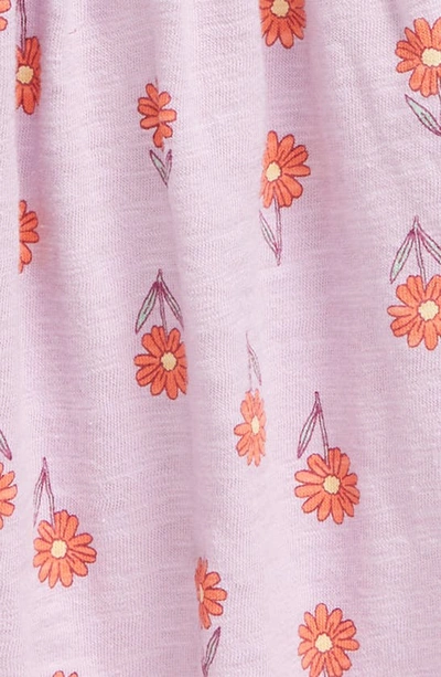 Shop Tucker + Tate Print Roll Cuff Cotton Dress In Purple Lupine Amelia Floral