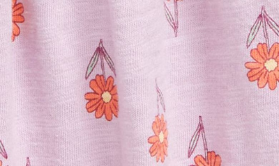 Shop Tucker + Tate Print Roll Cuff Cotton Dress In Purple Lupine Amelia Floral