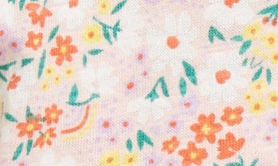 Shop Tucker + Tate Print Roll Cuff Cotton Dress In Pink English Meadow Daisy
