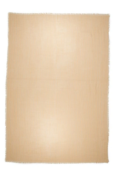 Shop Rag & Bone Astra Stripe Scarf In Beige/ White Stripe