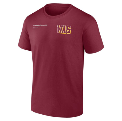 Shop Fanatics Branded Burgundy Washington Commanders Split Zone T-shirt