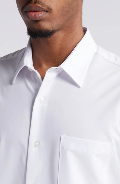 Shop Nordstrom Trim Fit Short Sleeve Button-up Shirt In White