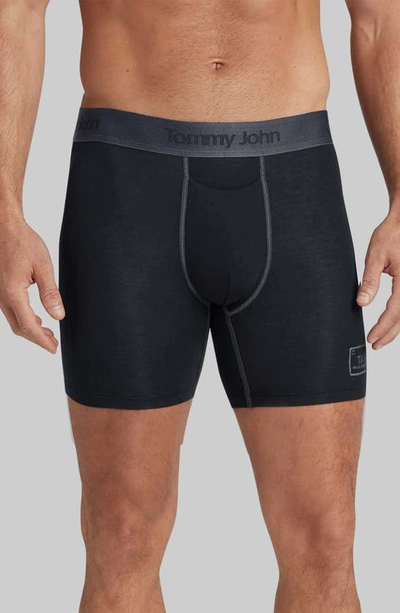 Shop Tommy John Second Skin 6-inch Boxer Briefs In Black Gold