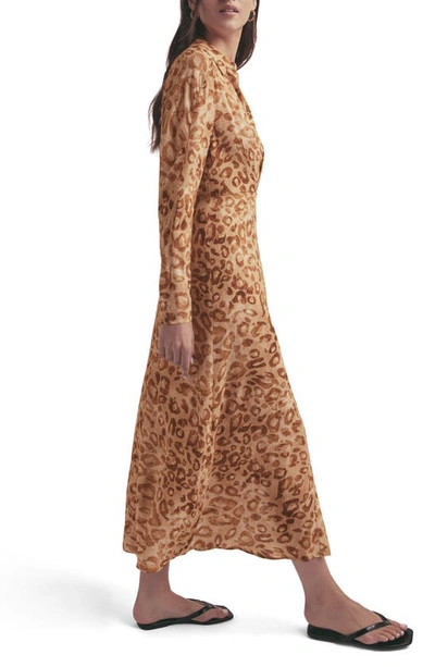 Shop Favorite Daughter The Icon Leopard Print Long Sleeve Dress In Leo Vibes
