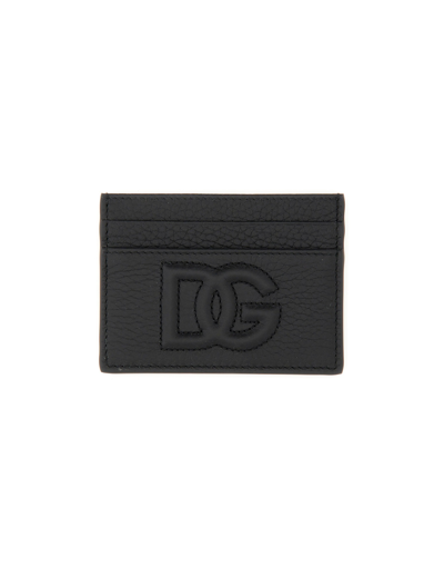 Shop Dolce & Gabbana Designer Men's Bags Dg Logo Card Holder In Black