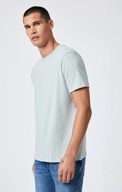 Shop Mavi Natural Dyed Crew Neck T-shirt In Slate Grey In Light Blue