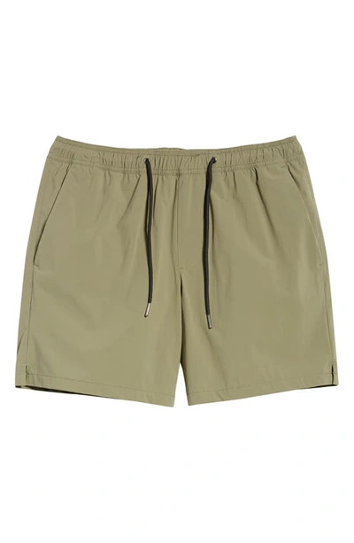 Nordstrom Stretch Ripstop Shorts In Olive Grove