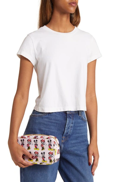 Stoney Clover Lane X Disney Mickey & Minnie Small Zip Pouch In Ultimate Pair