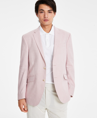 Shop Kenneth Cole Reaction Men's Slim-fit Linen Sport Coat In Light Pink