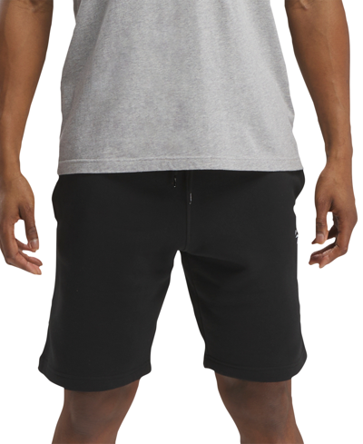 Shop Reebok Men's Identity Small Logo Fleece Shorts In Black,wht