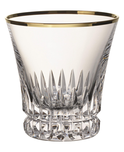 Villeroy & Boch Grand Royal Gold-tone Old Fashioned Glasses, Pair Of 2 In Clear