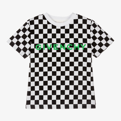 Givenchy 4g Check-pattern T-shirt In Black