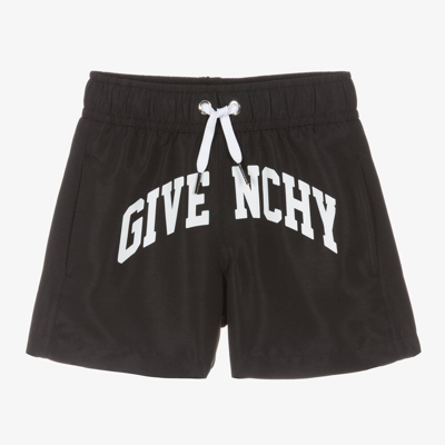Shop Givenchy Boys Black Swim Shorts