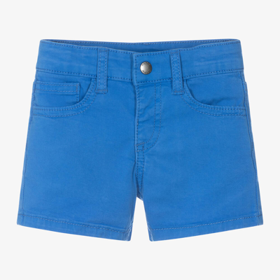 Shop Mayoral Boys Blue Cotton Shorts