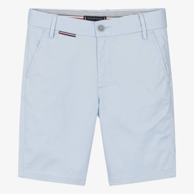 Shop Tommy Hilfiger Teen Boys Pale Blue Cotton Chino Shorts