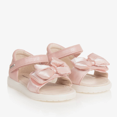 Shop Mayoral Baby Girls Pink Bow Velcro Sandals