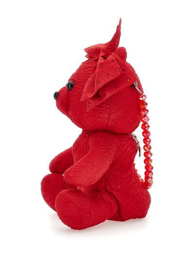Monnalisa Teddy Bear Handbag In Red