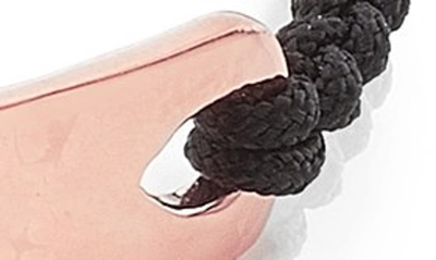 Shop Monica Vinader Engravable Havana Friendship Bracelet In Rose Gold/ Black