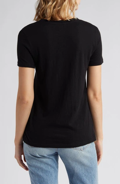 Shop Caslon Core Slub Crewneck T-shirt In Black
