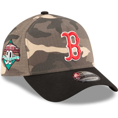 Shop New Era Boston Red Sox Camo Crown A-frame 9forty Adjustable Hat