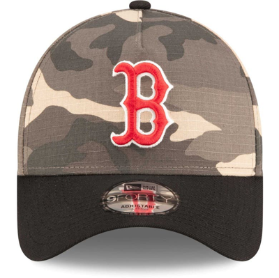 New Era Boston Red Sox Camo Crown A-frame 9forty Adjustable Hat In Camo