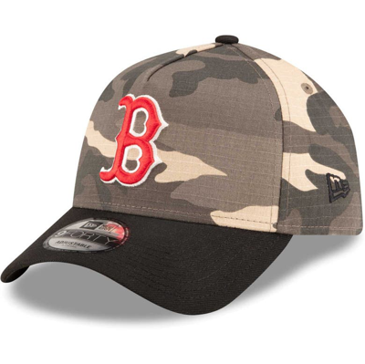 Shop New Era Boston Red Sox Camo Crown A-frame 9forty Adjustable Hat