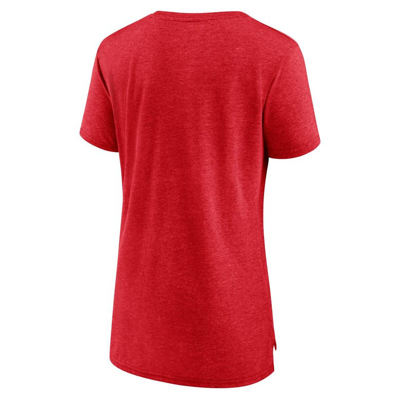 Shop Fanatics Branded Heather Red Chicago Bulls League Leader Tri-blend T-shirt