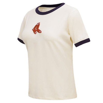 Shop Pro Standard Cream Boston Red Sox Retro Classic Ringer T-shirt