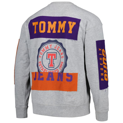 Shop Tommy Jeans Heather Gray Phoenix Suns Hayes Crew Neck Pullover Sweatshirt