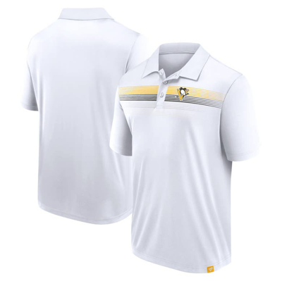 Shop Fanatics Branded White Pittsburgh Penguins Victory For Us Interlock Polo
