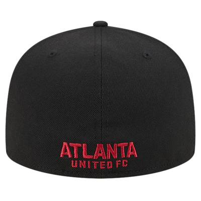 Shop New Era White/black Atlanta United Fc 2024 Kick Off Collection 59fifty Fitted Hat