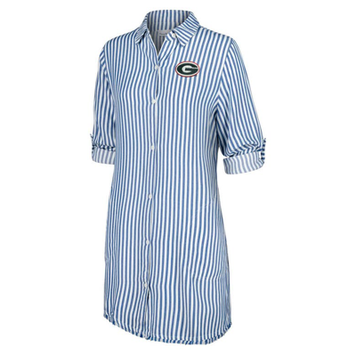 Shop Tommy Bahama Light Blue Georgia Bulldogs Chambray Stripe Cover-up Shirt Dress