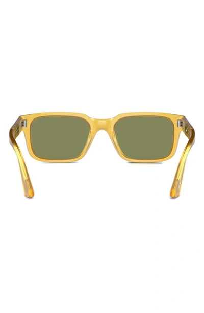 Shop Persol 55mm Rectangular Sunglasses In Yellow