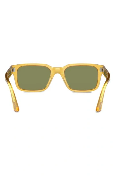 Persol 55mm Rectangular Sunglasses In Yellow
