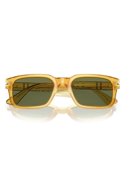 Persol 55mm Rectangular Sunglasses In Yellow