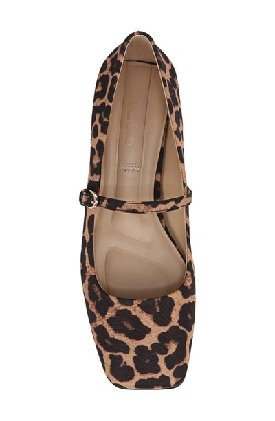 Franco Sarto Tinsley Square Toe Mary Jane Flat In Brown