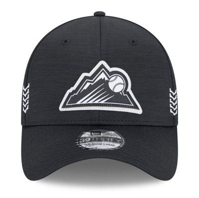 Shop New Era Black Colorado Rockies 2024 Clubhouse 39thirty Flex Fit Hat