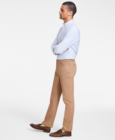 Shop Tommy Hilfiger Men's Modern-fit Twill Pants In Tan Twill