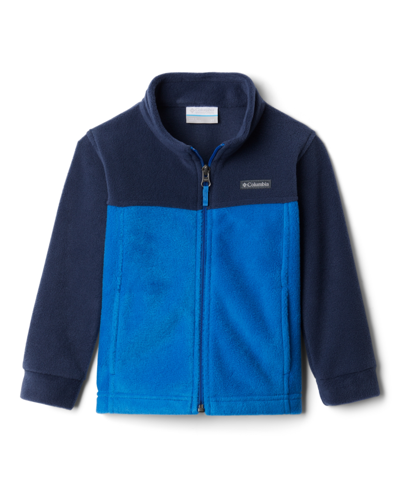 Shop Columbia Toddler Boys Steens Mountain Fleece Jacket In Bright Indigo,collegiate Navy