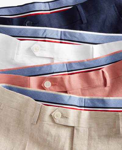 Shop Tommy Hilfiger Men's Modern-fit Linen Pants In Light Beige
