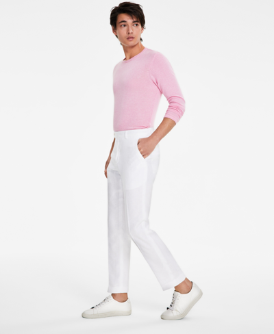 Shop Tommy Hilfiger Men's Modern-fit Linen Pants In White