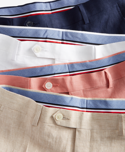 Tommy Hilfiger Men's Modern Fit Flex Stretch Linen Suit Pants In White