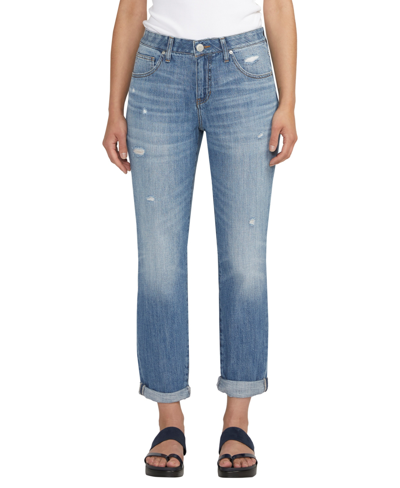 Shop Jag Women's Carter Mid Rise Slim Leg Jeans In Spring Stream Blue