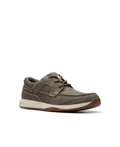 Shop Clarks Men's Collection Sailview Lace Up Casual Shoes In Taupe Nubuck