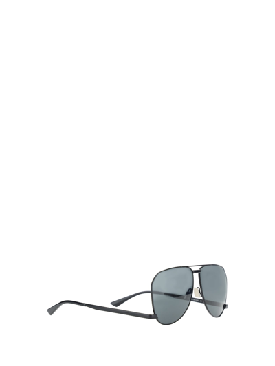 Shop Saint Laurent Sunglasses In Metal Black