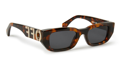 Shop Off-white Fillmore - Havana / Dark Grey Sunglasses In Havana Dark Grey